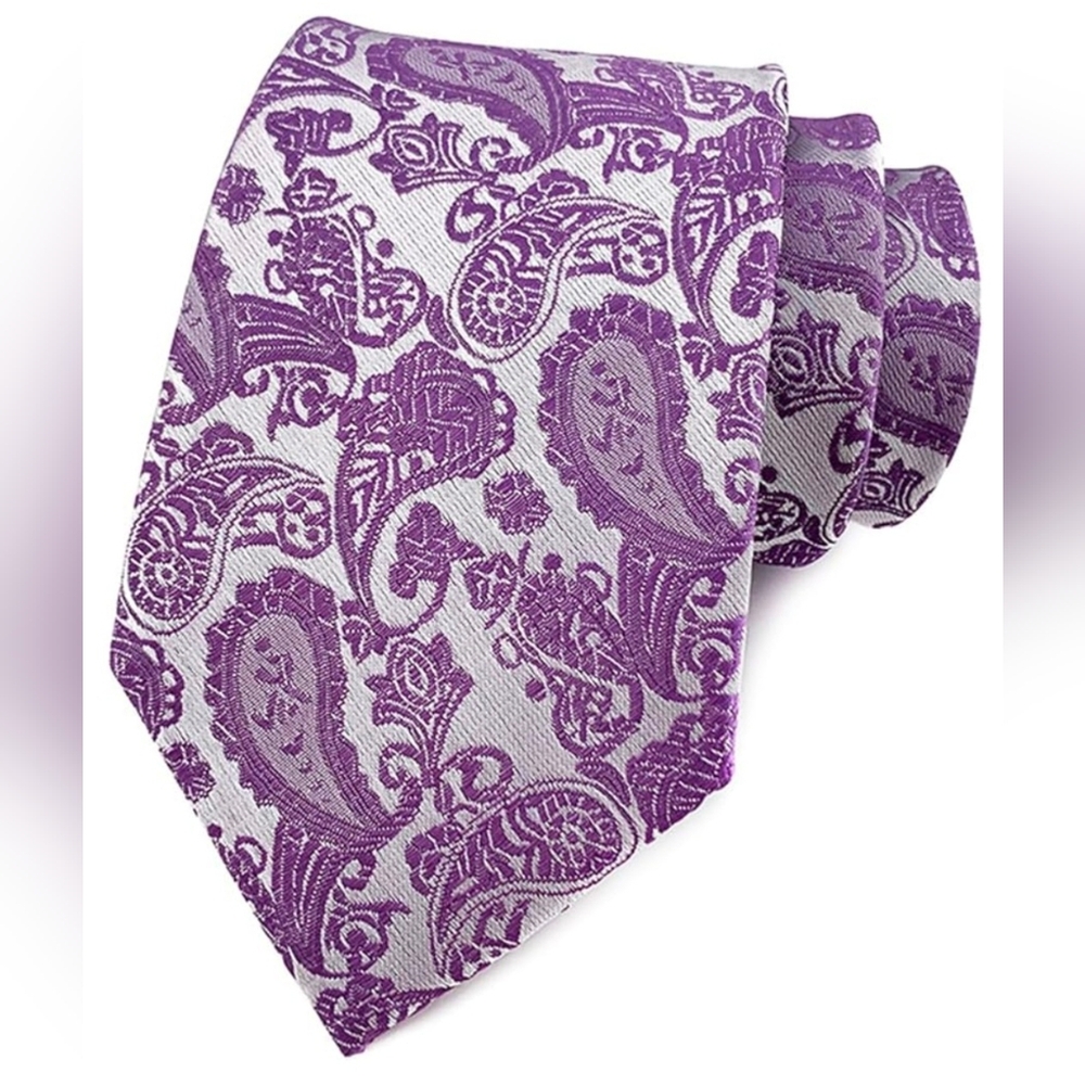 Handcrafted Luxury Fashion Necktie Necklace ๐ฟ (PURPLE - LICIOUS) - Picture 3 of 14